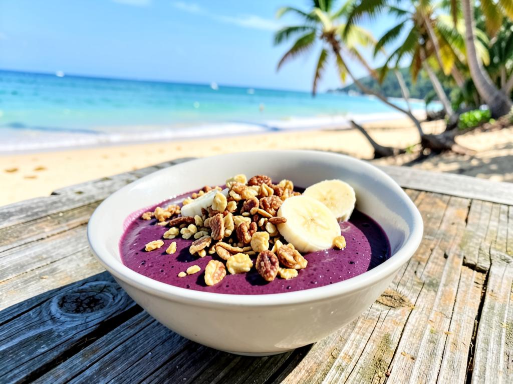 Açaí e sabores locais em Fortim, Ceará